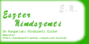 eszter mindszenti business card